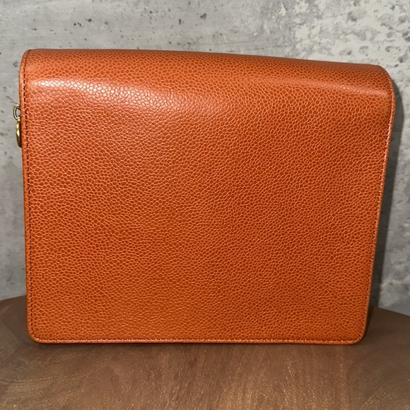 Chanel orange caviar jewelry case travel storage - Picture 3 of 15